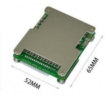 BMS плата управления аккумулятором Li-ion 48V (54,6V) 30A 13S, симметричная,с балансиром